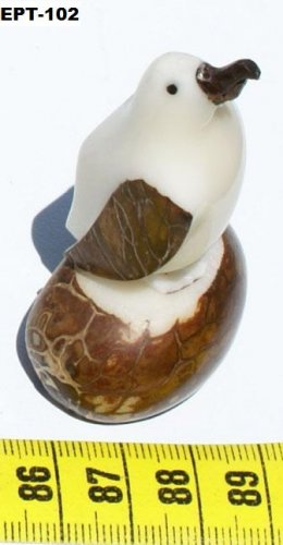 Hand Carved Sea / Water Bird, Tagua Figurine Of Penguin