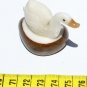 Handmade Tagua Carved Figurine White Swan, Art Ecuador