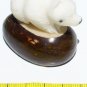 Hand Carved Animal Tagua Figurine Of White Polar Bear