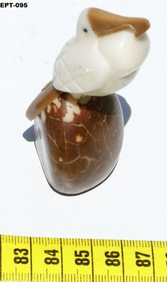 Hand Carved Frigate Bird Tagua Figurine, Ecuadorian Art