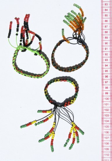 2 Color Pearl Beaded Bracelets South American Jewelry