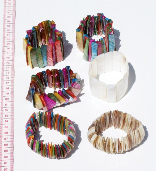 3 Color Shell Beaded Bracelets Nature Jewelry Wholesale