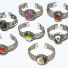5 Cuff Bangle Bracelets Ethnic Peruvian Stones Jewelry