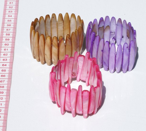 Lot 3 Color Beaded Bracelets Hand Made Peruvian Jewelry