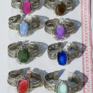 8 Cuff Bangle Bracelets Natural Agate Gem Stones Peru