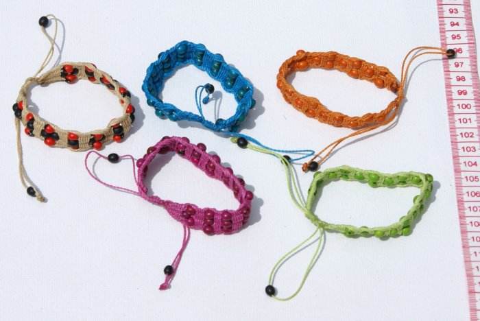5 Hand Woven Thread Tropical Seed Bracelets Wholesale