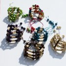 Lot 3 Beaded Handmade Bracelets Bamboo Color Seed Beads