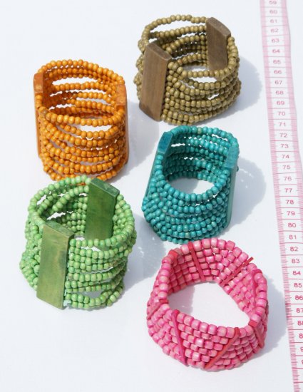 4 Bead Seed Beaded Bracelets Natural Material Peruvian