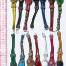 7 Color Leather Bracelets With Murano Glass Round Beads