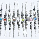 10 Metal Bracelets Cat Eye Stones Jewelry Art Wholesale