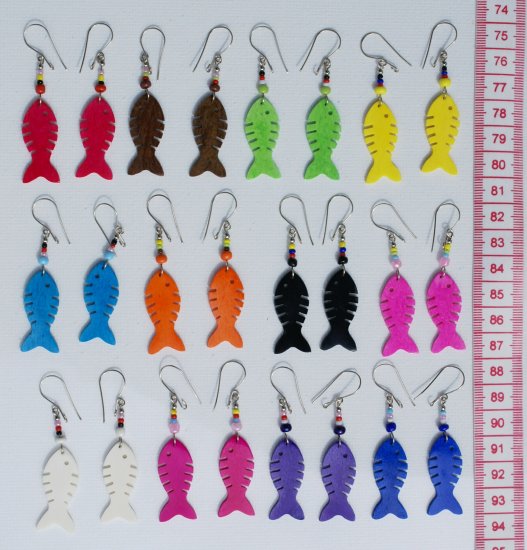 12 Pairs Earrings Color Tropical Fish Ornament Jewelry
