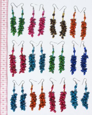 5 Pairs Peruvian Small Seeds Dangle Earrings Jewelry