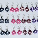 10 Pairs Color Carved Round Dangle Earrings Jewelry Art