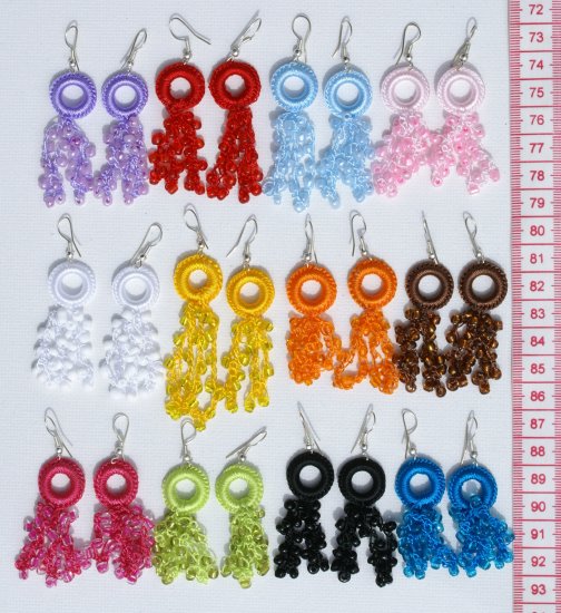 7 Pairs Color Pearls Dangle Earrings Fashion Jewelry