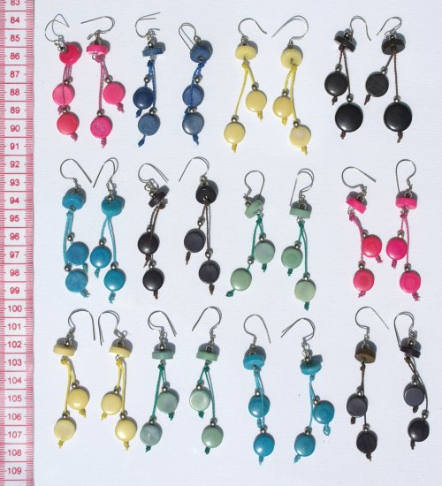 7 Pairs Earrings Color Tagua Fashion Jewelry Wholesale