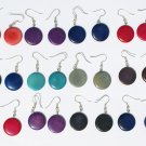 10 Pairs Round Color Tagua Earrings Jewelry Wholesale
