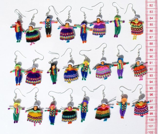 12 Pairs Earrings Ethnic Peruvian Men & Women, Jewelry