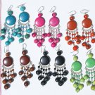 5 Pairs Color Tagua / Seed Pearls Earrings Jewelry Peru