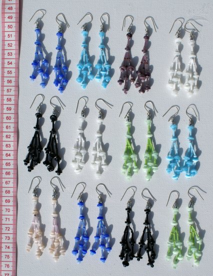 6 Pairs Color Pearls Earrings Buy Peruvian Jewelry Art