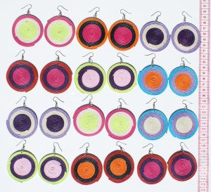 7 Pairs Round Drop Dangle Earrings Jewelry Wholesale