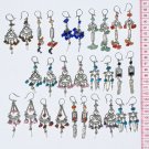 7 Pairs White Crystal Earrings, Cheap Wholesale Jewelry