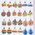 10 Pairs Hand Painted Images Earrings Artisan Jewelry