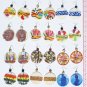 10 Pairs Hand Painted Images Earrings Artisan Jewelry