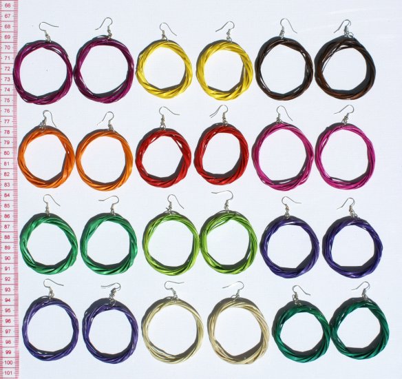 8 Pairs Round Color Earrings Jewelry Wholesale Supplies