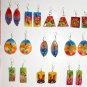 6 pairs color ceramic handmade earrings nice ornament
