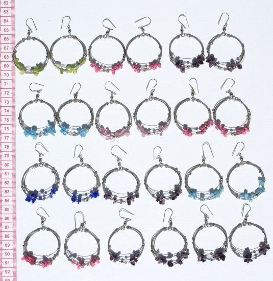 9 Pairs Rock Pearls Round Earrings Jewelry Wholesale