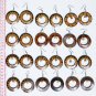8 Pairs Round Wooden Brown Earrings Ethnic Style Design