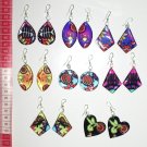 8 pairs earrings color ethnic ornament peruvian jewelry