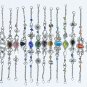 LOT 10 ALPACA SILVER BRACELETS WITH CAT-EYE MURANO