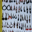 LOT 12 PAIRS HANDMADE EARRINGS, MADE OF TROPICAL SEEDS