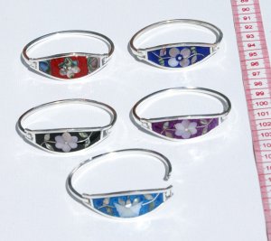 5 Mexican Charm Bracelets Flower Design Fashion Jewelry