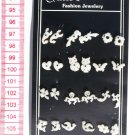 12 Pairs White Carved Earrings Wholesale Jewelry Peru