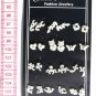 12 Pairs White Carved Earrings Wholesale Jewelry Peru