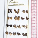 Lot 12 Pairs Coco Carved Earrings Fashion Jewelry Peru