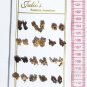 Lot 12 Pairs Coco Carved Earrings Fashion Jewelry Peru