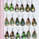7 Pairs Coco Earrings Hand Paint Flower Painting Art
