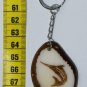 Sword Fish Tagua Nut Flat Key Ring, Water / Marine Art