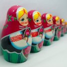 Matryoshka, Babushka or Babooshka, Stacked Russian Wood Nesting Dolls for Sale Gifts 7pc