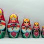 Matryoshka, Babushka or Babooshka, Stacked Russian Wood Nesting Dolls for Sale Gifts 7pc