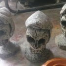 One Authentic Wooden Haitian Vodou Skull Hand Carved Handmade Sculpture Haiti