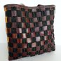 Brown tote, Brown Leather Tote, Market bag, Leather tote,Basket Leather bag, Messanger Leather