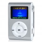 1.0" LCD Screen Clip MP3 Player with FM & TF Card Slot (Silver)