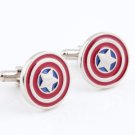 America Captain  shield Cufflinks,  free shipping men's cufflinks wholsale&retail