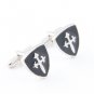 Black and silver Kaiser shield Cufflinks,  free shipping men's cufflinks wholsale&retail
