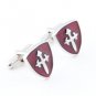 Redand silver Kaiser shield Cufflinks,  free shipping men's cufflinks wholsale&retail