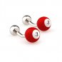 red number three billiards Cufflinks,  free shipping men's cufflinks wholsale&retail